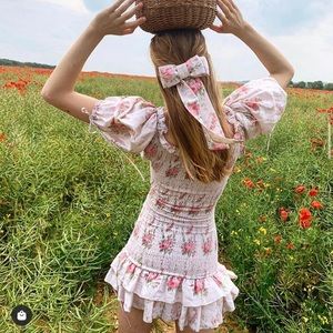 Loveshackfancy violet mini dress